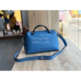 Fendi Blue Simple Calf Leather Bag