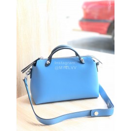 Fendi Blue Simple Calf Leather Bag