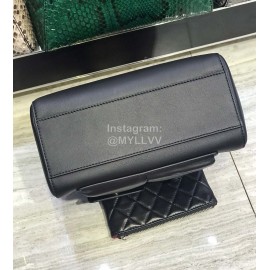 Fendi Black Lambskin Messenger Bag Handbag