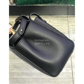 Fendi Black Lambskin Messenger Bag Handbag