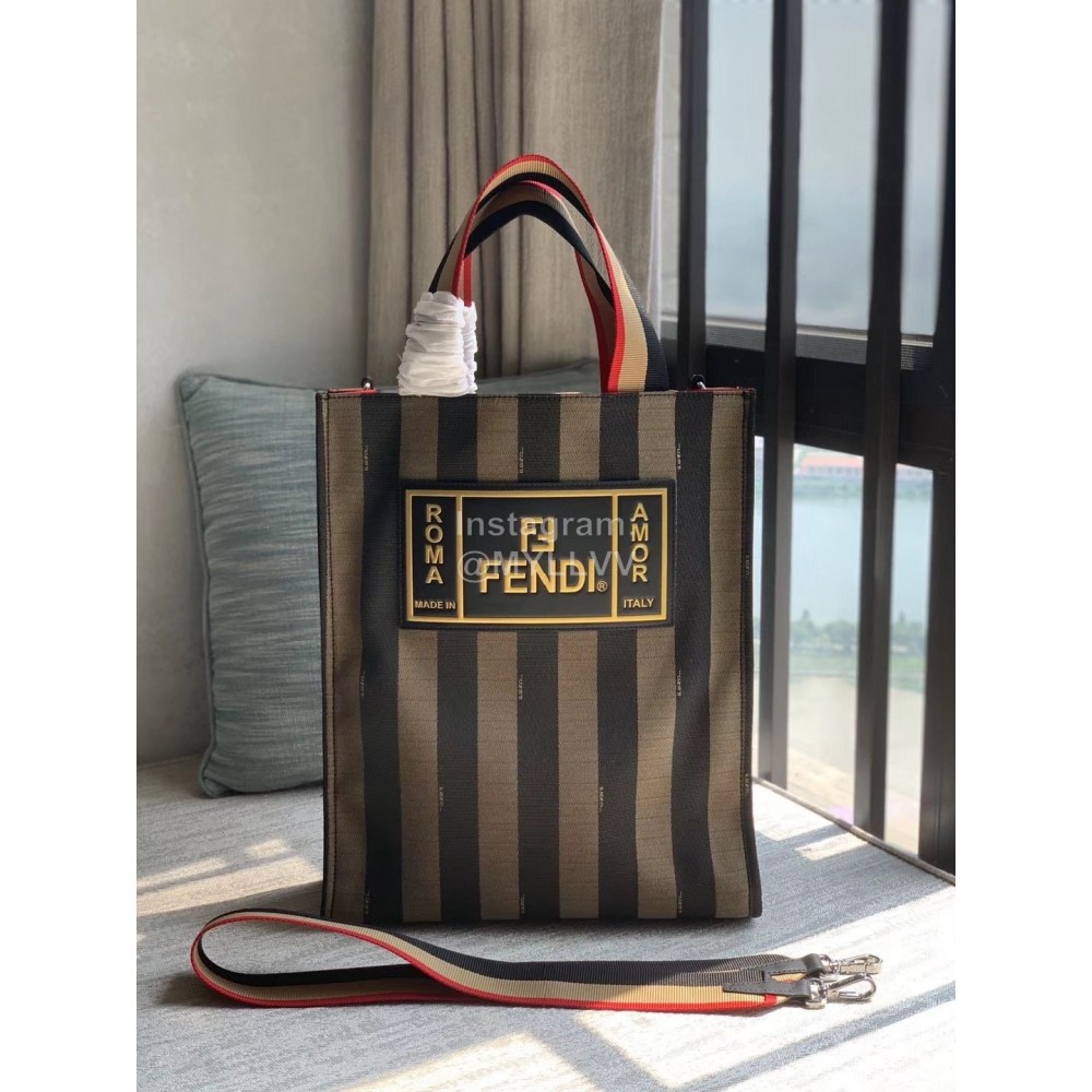 Fendi Vertical Striped Handbag Messenger Bag