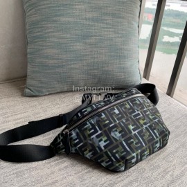 Fendi Black Camouflage Nylon Waist Bag