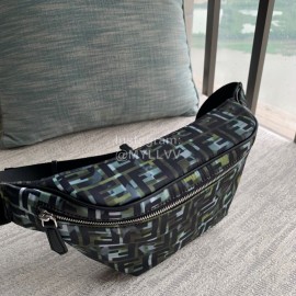 Fendi Black Camouflage Nylon Waist Bag