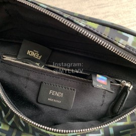Fendi Black Camouflage Nylon Waist Bag