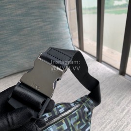 Fendi Black Camouflage Nylon Waist Bag