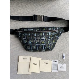 Fendi Black Camouflage Nylon Waist Bag