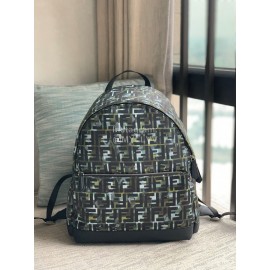 Fendi Black Camouflage Nylon Backpack