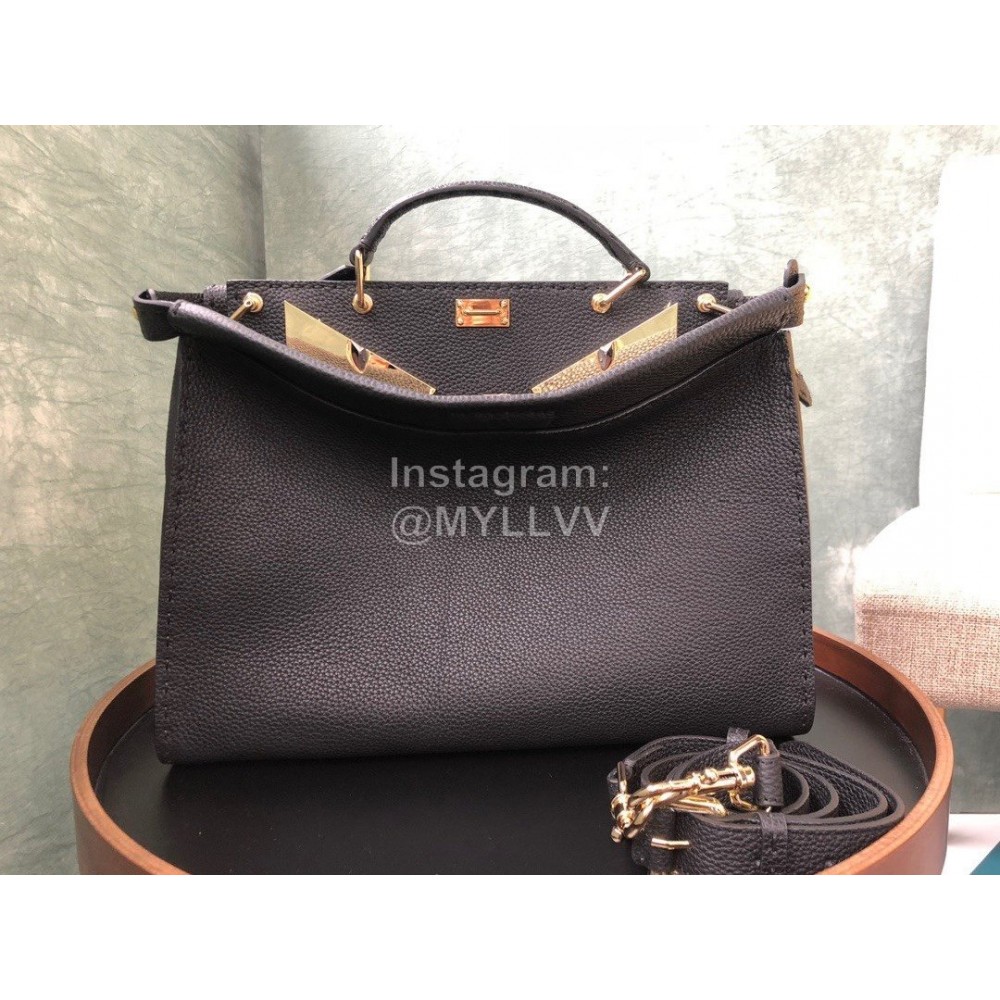 Fendi Soft Brown Leather Handbag Commuter Bag