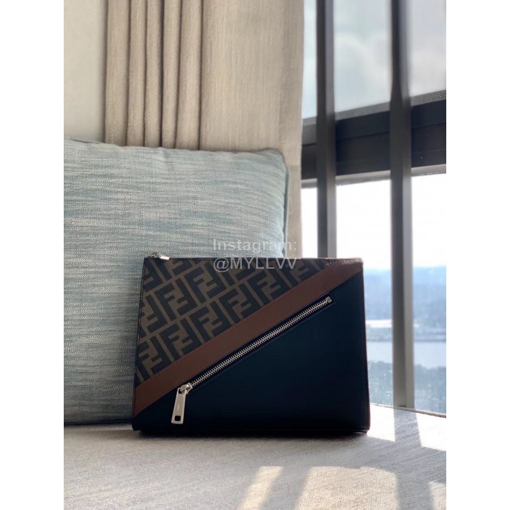 Fendi New Black Brown Handbag