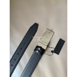 Fendi Black Calf Leather Swivel Buckle 34mm Belt For Men