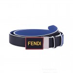 Fendi New Calf Leather Swivel Buckle 34mm Belt For Men 