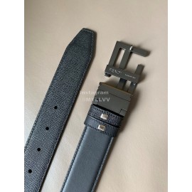 Fendi Fashion Leather FF Buckle 34mm Leisure Belt For Men Black