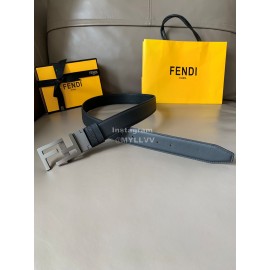 Fendi Fashion Leather FF Buckle 34mm Leisure Belt For Men Black