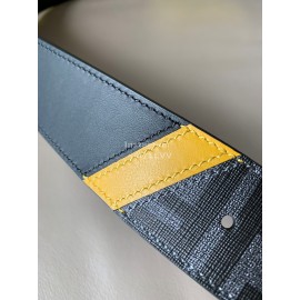 Fendi Printed Calf Leather Gold Pin Buckle Belt For Men