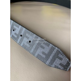 Fendi Printed Calf Leather Gold Pin Buckle Belt For Men