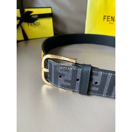Fendi Printed Calf Leather Gold Pin Buckle Belt For Men