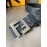 Fendi New Printed Calf Leather Silver FF Buckle 40mm Belt For Men