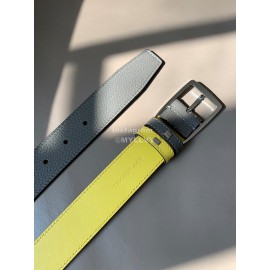 Fendi New Calf Leather Pin Buckle 35mm Leisure Belt For Men Yellow