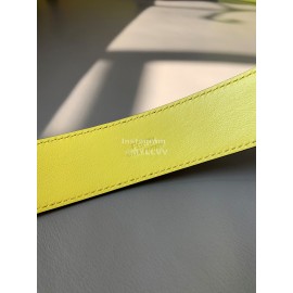 Fendi New Calf Leather Pin Buckle 35mm Leisure Belt For Men Yellow