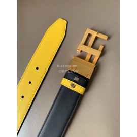 Fendi Double Side Calf Leather FF Buckle 34mm Leisure Belt For Men 