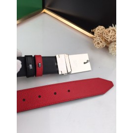 Fendi New Calf Leather Enamel Buckle 35mm Leisure Belt Red