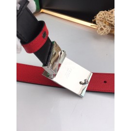 Fendi New Calf Leather Enamel Buckle 35mm Leisure Belt Red