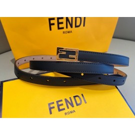 Fendi Calf Leather Gold Plated Buckle 15mm Belt For Women