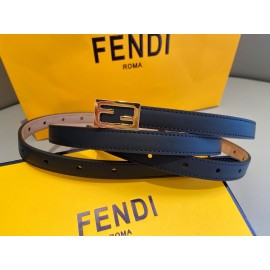 Fendi Calf Leather Gold Plated Buckle 15mm Belt For Women
