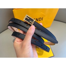 Fendi Calf Leather Gold Plated Buckle 15mm Belt For Women