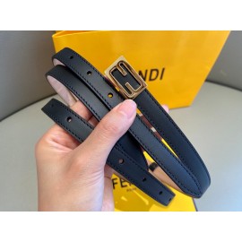 Fendi Calf Leather Gold Plated Buckle 15mm Belt For Women