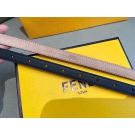 Fendi Calf Leather Gold Plated Buckle 15mm Belt For Women