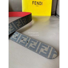 Fendi Printed Canvas Metal FF Buckle 40mm Belt Red