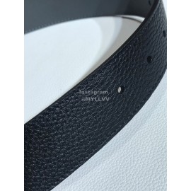 Fendi Black Litchi Leather Pin Buckle 35mm Belt