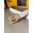 Fendi Fashion Calf Leather FF Buckle 24mm Belt For Women White