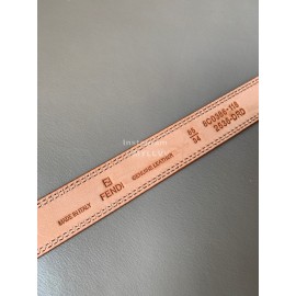 Fendi Fashion Calf Leather FF Buckle 24mm Belt For Women Brown