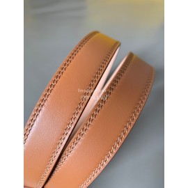 Fendi Fashion Calf Leather FF Buckle 24mm Belt For Women Brown