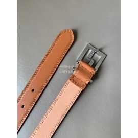 Fendi New Calf Leather FF Buckle 24mm Belt For Women Brown