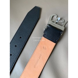 Fendi Calf Leather Karligaphy Buckle 40mm Belt Black