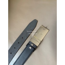 Fendi Double Side Calf Leather Enamel Buckle 34mm Belt Gray