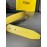 Fendi Double Side Calf Leather Enamel Buckle 34mm Belt Yellow