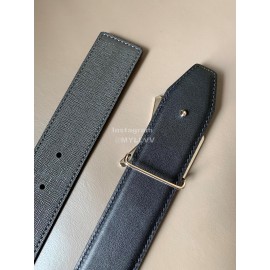 Fendi New Calf Leather Polished Metal Buckle 38mm Belt Black