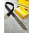 Fendi FF Printed Calf Leather Gold Pin Buckle 40mm Belt