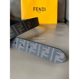 Fendi Printed FF Canvas Pure Copper Gold Buckle 40mm Belt 
