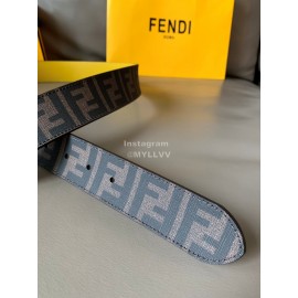 Fendi Printed FF Canvas Pure Copper Buckle 40mm Belt Yellow