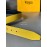 Fendi Double Side Calf Leather Enamel Buckle 34mm Leisure Belt Yellow