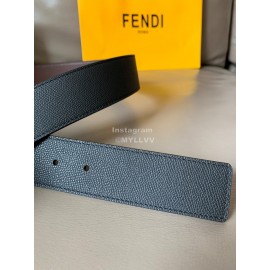 Fendi Double Side Calf Leather Ff Buckle 40mm Belt For Men Coffee
