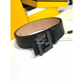 Fendi Fashion Calf Leather Black Ff Buckle 40mm Belt 