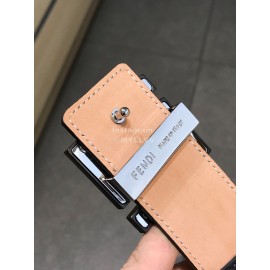 Fendi Fashion Calf Leather Black Ff Buckle 40mm Belt 