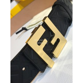 Fendi Fashion Calf Leather Gold Ff Buckle 40mm Belt 