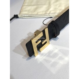 Fendi Fashion Calf Leather Gold Ff Buckle 40mm Belt 